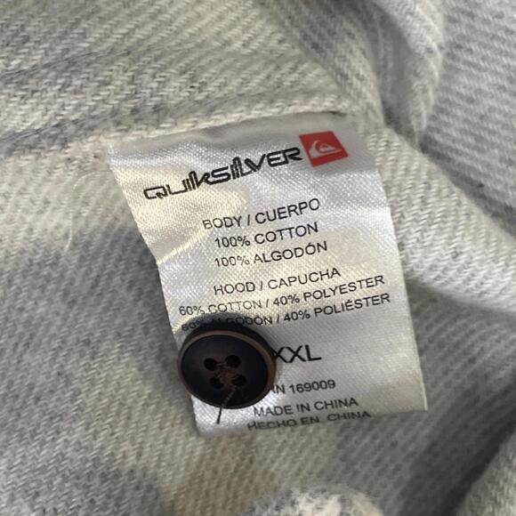 Quiksilver Men's Hooded Halidon Flannel Shirt Jacket cotton Size 2XL - Picture 9 of 12